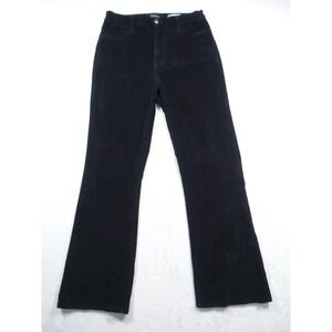 NYDJ Womens Jeans Size 4P Black Corduroy Sarah Bootcut Stretch Mid Rise